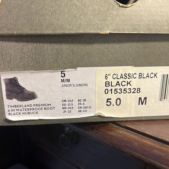 NWT JUNIORS TIMBERLAND® PREMIUM 6-INCH WATERPROOF BOOTS SIZE 5M - Picture 8 of 9